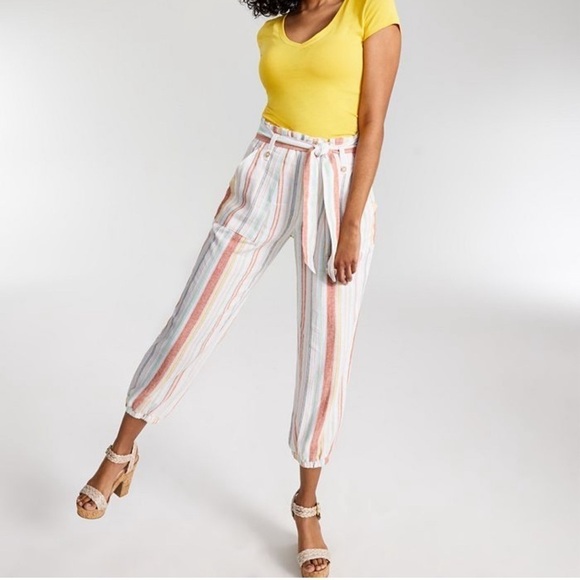 Indigo Rein Pants - Indigo Rein Boho Stripped Jogger | SIZE S